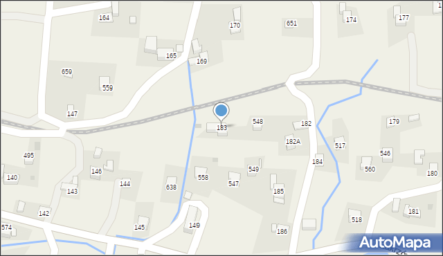 Stryszów, Stryszów, 183, mapa Stryszów