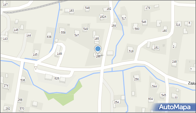 Stryszów, Stryszów, 186, mapa Stryszów