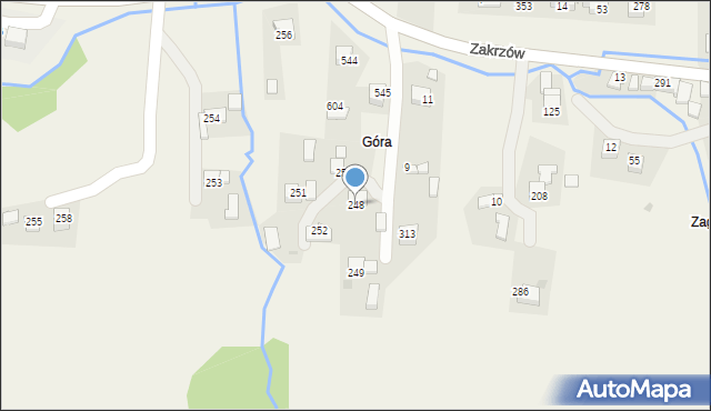 Stryszów, Stryszów, 248, mapa Stryszów