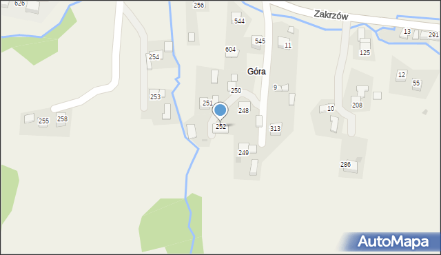 Stryszów, Stryszów, 252, mapa Stryszów