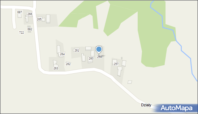 Stryszów, Stryszów, 259, mapa Stryszów