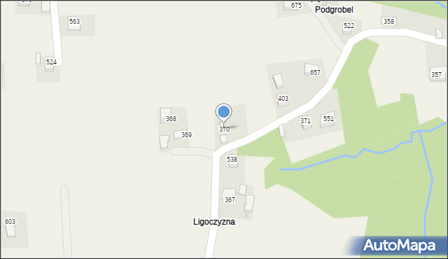 Stryszów, Stryszów, 370, mapa Stryszów