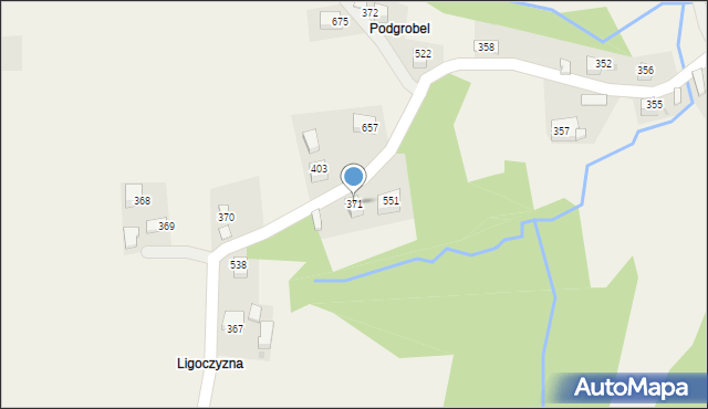 Stryszów, Stryszów, 371, mapa Stryszów