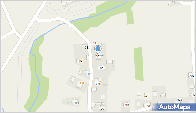 Stryszów, Stryszów, 382, mapa Stryszów