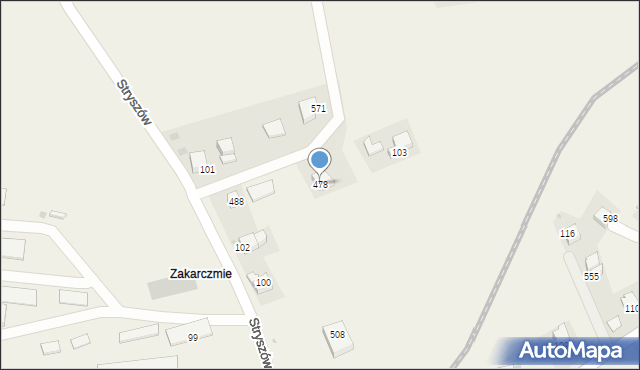 Stryszów, Stryszów, 478, mapa Stryszów