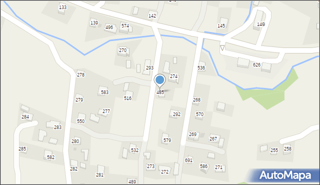 Stryszów, Stryszów, 485, mapa Stryszów