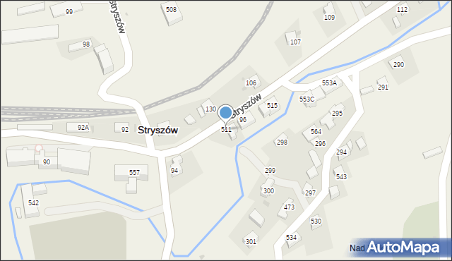 Stryszów, Stryszów, 511, mapa Stryszów