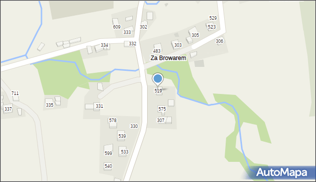 Stryszów, Stryszów, 519, mapa Stryszów