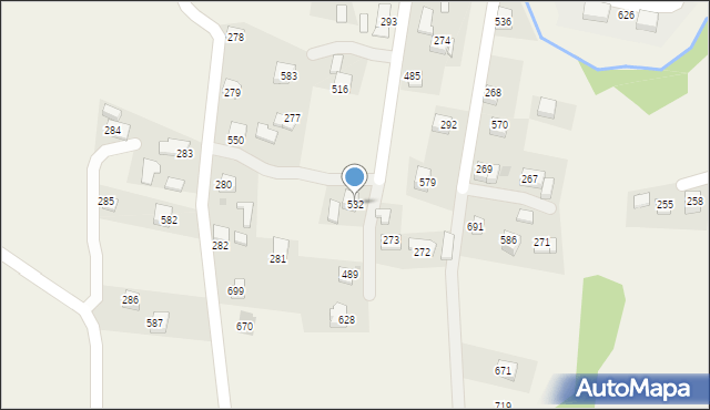 Stryszów, Stryszów, 532, mapa Stryszów