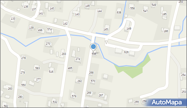 Stryszów, Stryszów, 536, mapa Stryszów