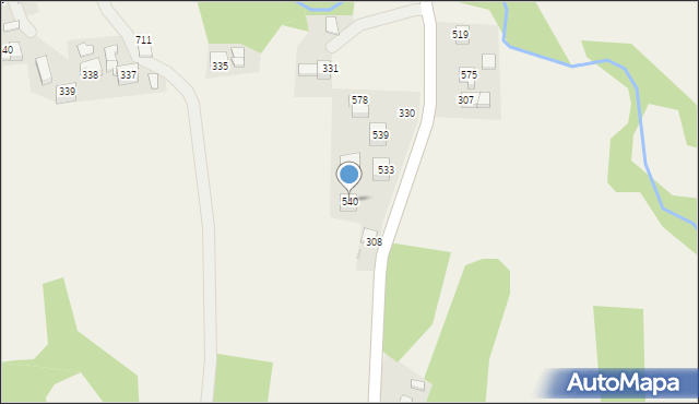 Stryszów, Stryszów, 540, mapa Stryszów