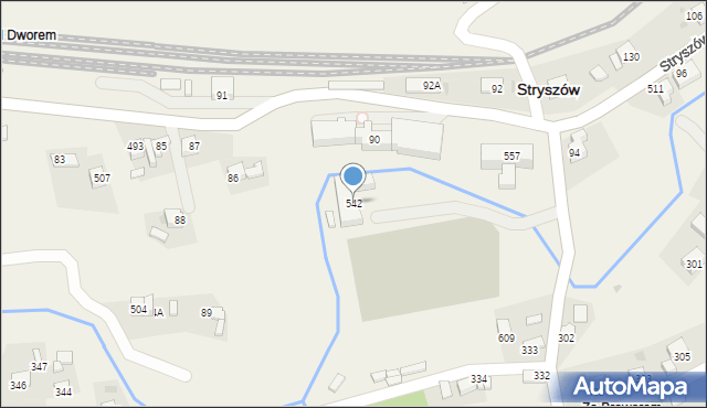 Stryszów, Stryszów, 542, mapa Stryszów