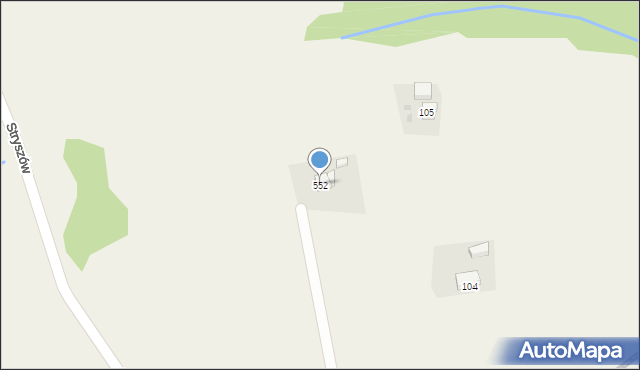 Stryszów, Stryszów, 552, mapa Stryszów