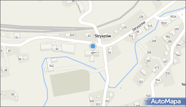 Stryszów, Stryszów, 557, mapa Stryszów