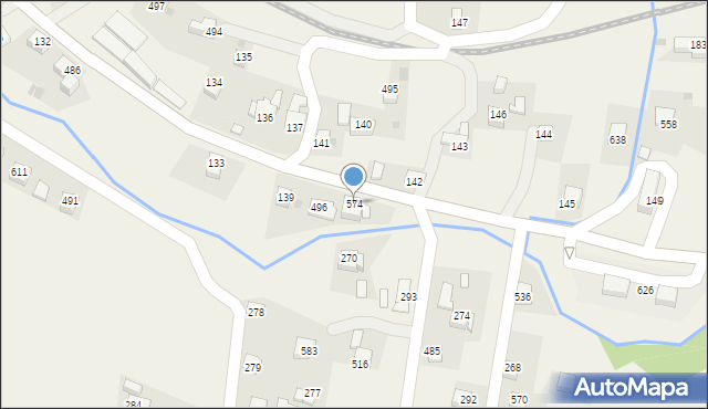 Stryszów, Stryszów, 574, mapa Stryszów