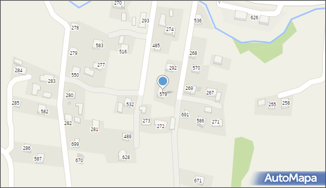 Stryszów, Stryszów, 579, mapa Stryszów