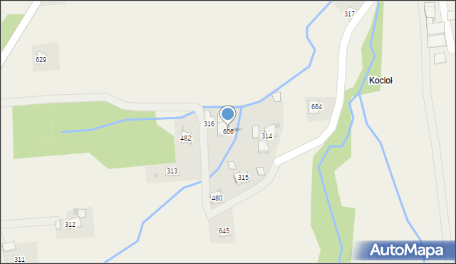 Stryszów, Stryszów, 606, mapa Stryszów