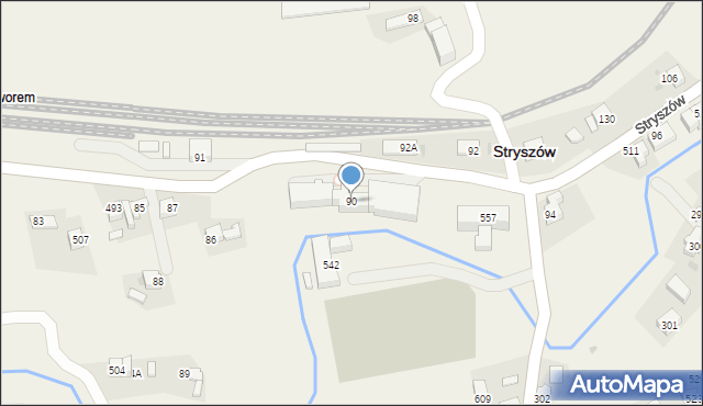 Stryszów, Stryszów, 90, mapa Stryszów