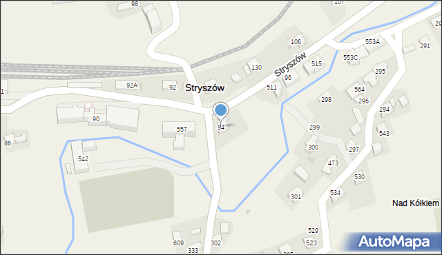 Stryszów, Stryszów, 94, mapa Stryszów