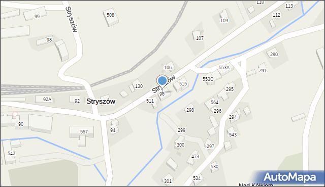 Stryszów, Stryszów, 96, mapa Stryszów