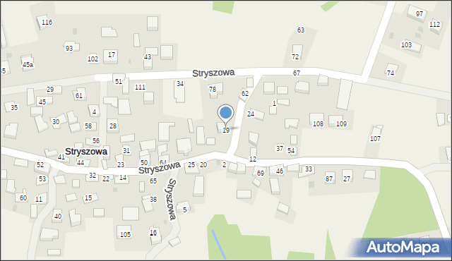 Stryszowa, Stryszowa, 19, mapa Stryszowa