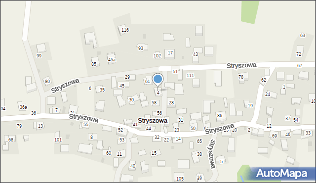 Stryszowa, Stryszowa, 4, mapa Stryszowa