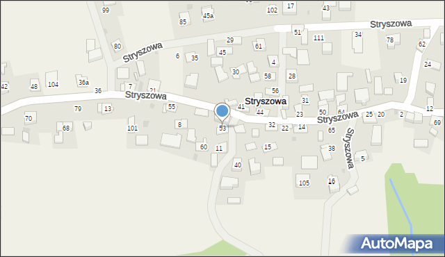 Stryszowa, Stryszowa, 53, mapa Stryszowa