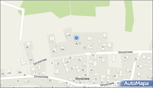 Stryszowa, Stryszowa, 93, mapa Stryszowa