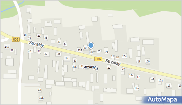 Strzakły, Strzakły, 26, mapa Strzakły