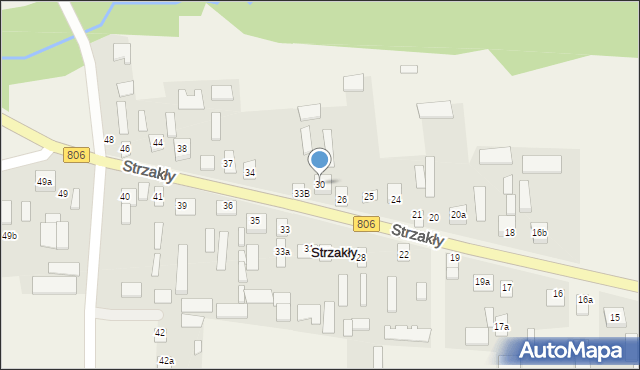 Strzakły, Strzakły, 30, mapa Strzakły