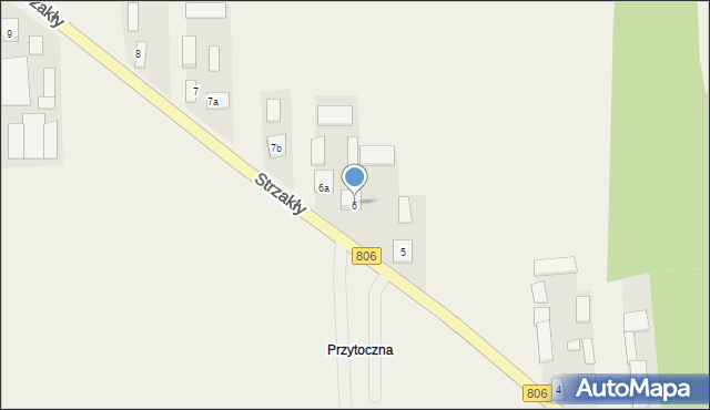 Strzakły, Strzakły, 6, mapa Strzakły