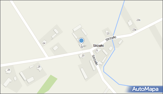 Strzałki, Strzałki, 22, mapa Strzałki