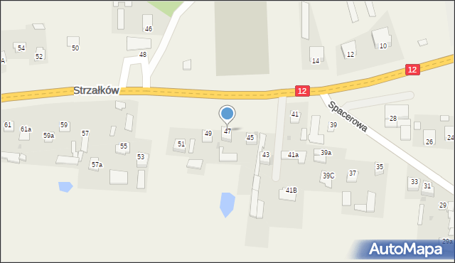 Strzałków, Strzałków, 47, mapa Strzałków
