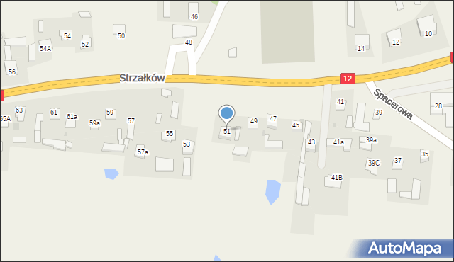 Strzałków, Strzałków, 51, mapa Strzałków