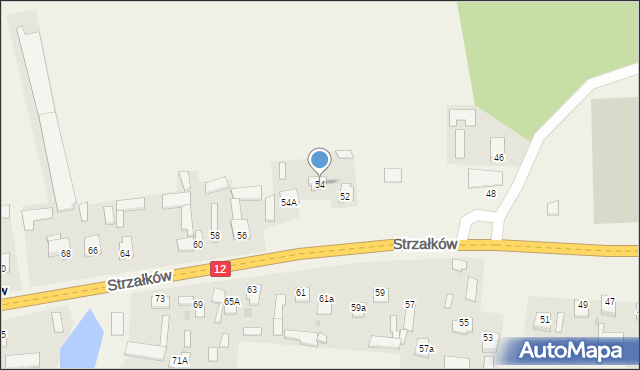 Strzałków, Strzałków, 54, mapa Strzałków