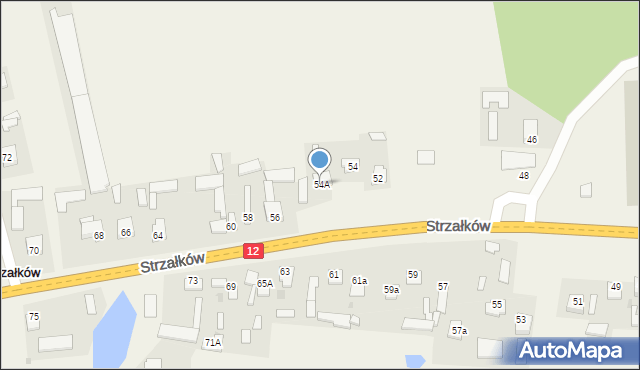 Strzałków, Strzałków, 54A, mapa Strzałków