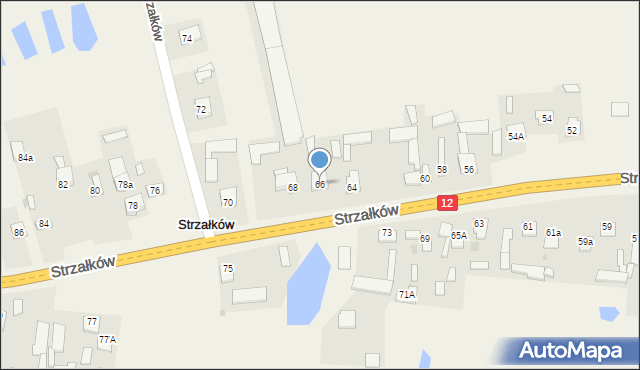 Strzałków, Strzałków, 66, mapa Strzałków