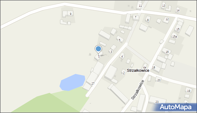 Strzałkowice, Strzałkowice, 1, mapa Strzałkowice