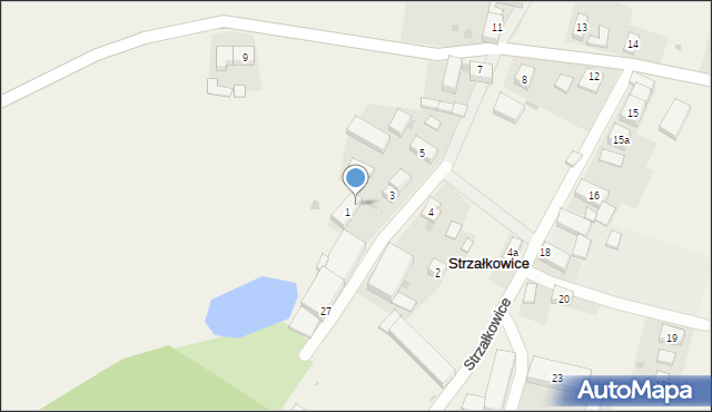 Strzałkowice, Strzałkowice, 1a, mapa Strzałkowice