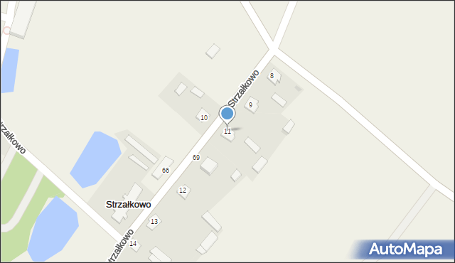 Strzałkowo, Strzałkowo, 11, mapa Strzałkowo