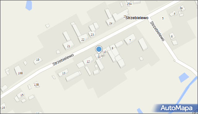 Strzebielewo, Strzebielewo, 11, mapa Strzebielewo