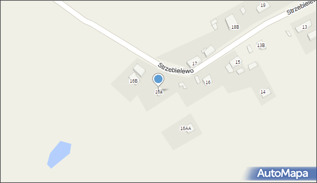 Strzebielewo, Strzebielewo, 16a, mapa Strzebielewo