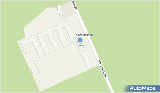 Strzebielinko, Strzebielinek, 15, mapa Strzebielinko