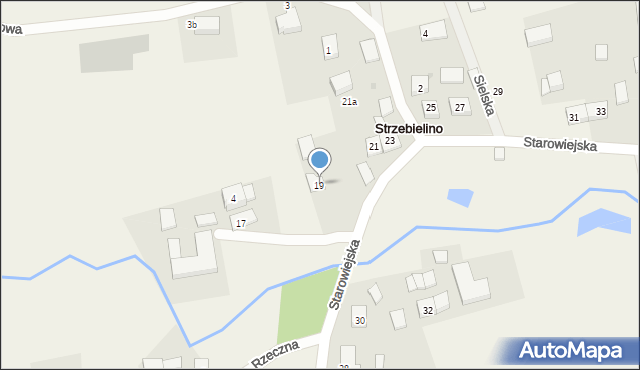 Strzebielino, Starowiejska, 19, mapa Strzebielino