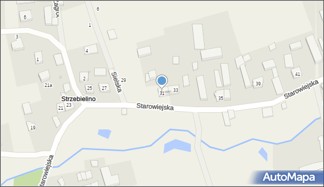 Strzebielino, Starowiejska, 31, mapa Strzebielino