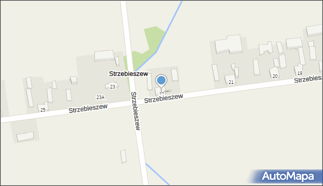 Strzebieszew, Strzebieszew, 22, mapa Strzebieszew