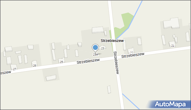 Strzebieszew, Strzebieszew, 23A, mapa Strzebieszew