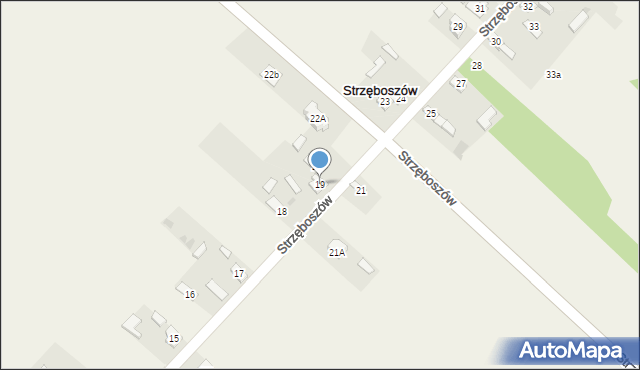 Strzęboszów, Strzęboszów, 19, mapa Strzęboszów