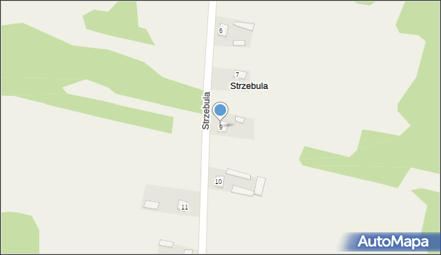 Strzebula, Strzebula, 9, mapa Strzebula