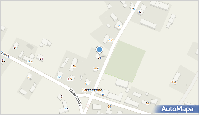 Strzeczona, Strzeczona, 26, mapa Strzeczona